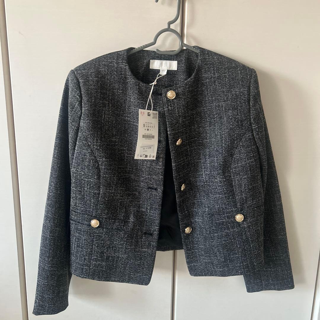 メランジショートブレザー　S即日発送