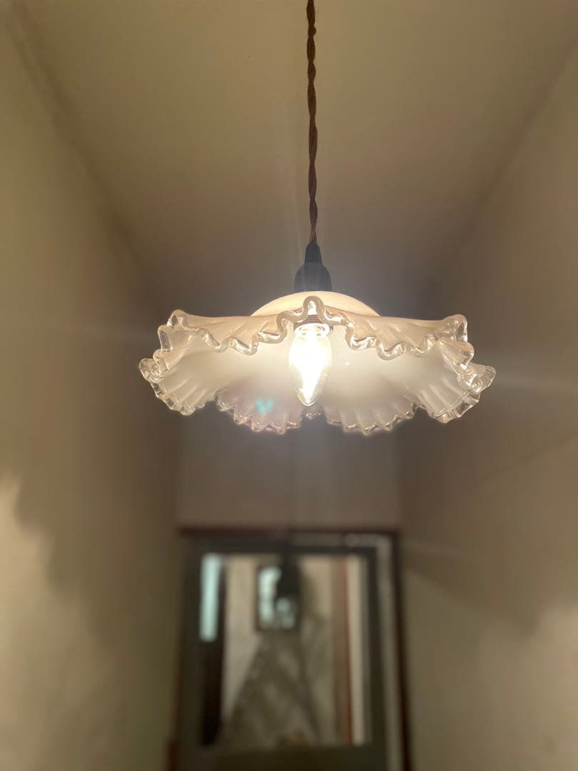 ガラスランプシェード　金具付き