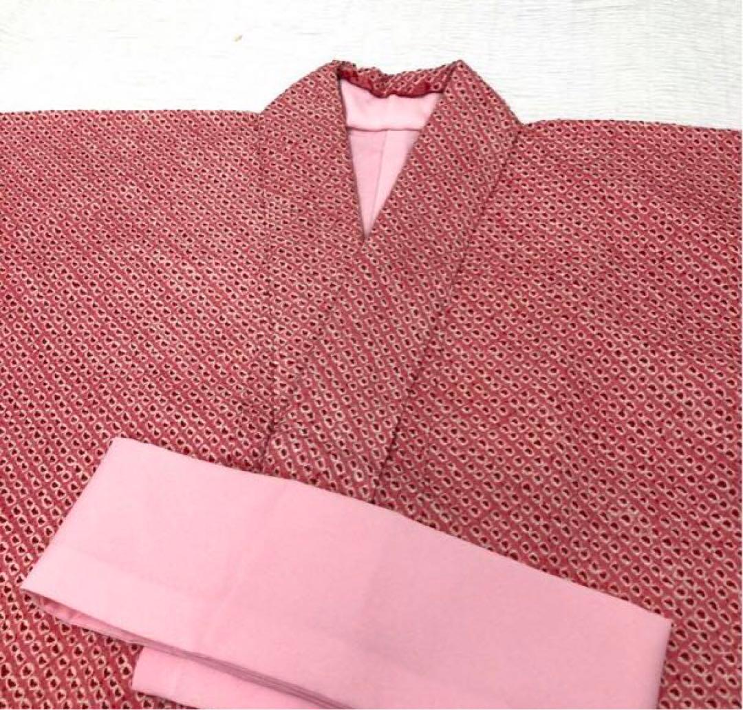 美品　七五三　女の子　5歳 〜 7歳　正絹　総絞り　着物　被布　セット　四つ身