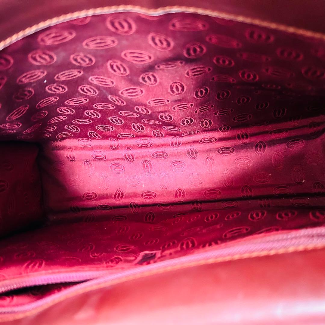 Cartierカルティエ ハンドバッグ マストライン C金具 ゴールド金具