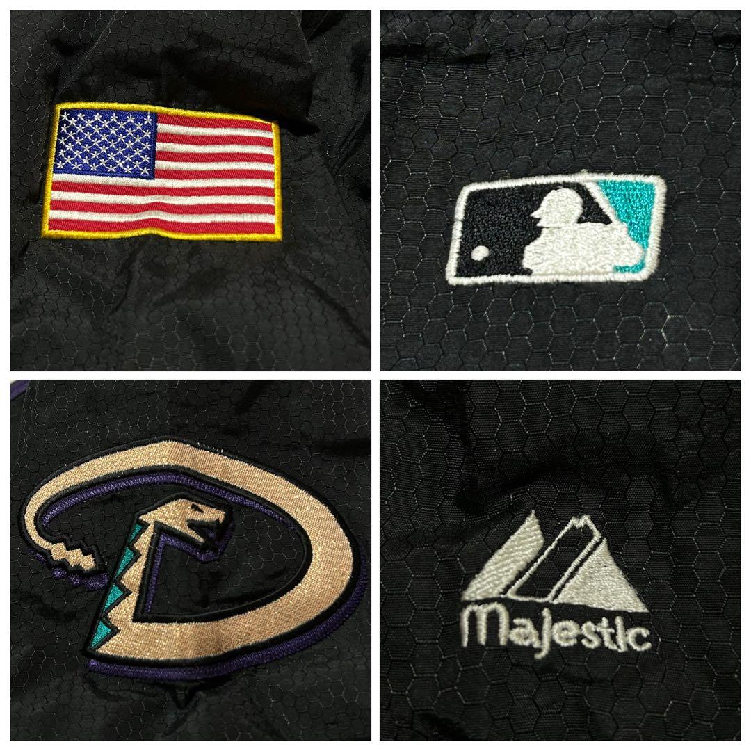 90s〜00s　MLB ダイヤモンドバックス マジェスティック スタジャン　 L