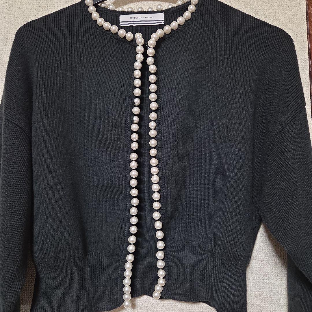 bordersatbalcony PEARL KNIT PULLOVERブラック