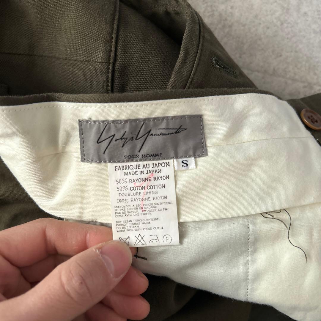 Yohji Yamamoto POUR HOMME スラックス コットンレーヨン