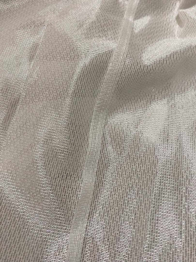 レースカーテン　サンゲツ　防炎　幅97丈240アジャスターフック　ホワイト　2枚