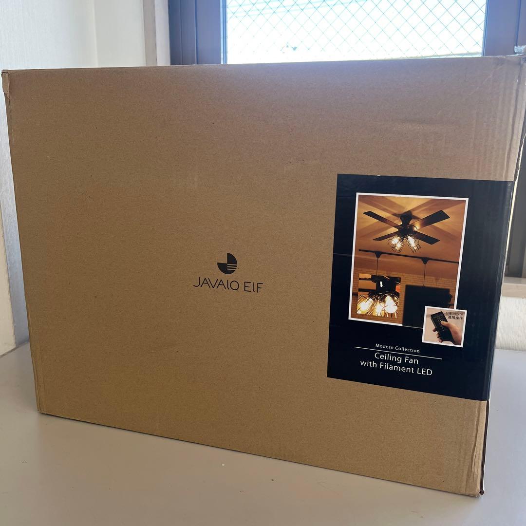 シーリングファン ブラック　JAVAlO ELF JE-CF003-BK