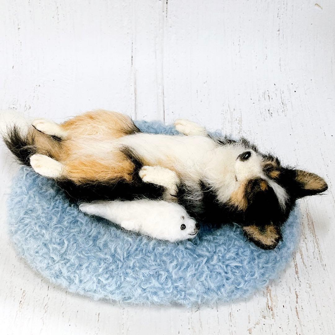 ペンちゃん☆プロフ読んでね(*´ω｀*) 羊毛フェルト 犬 コーギーちゃん