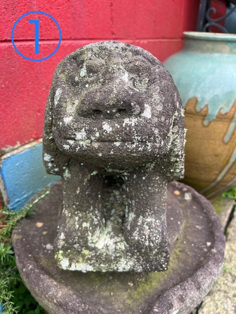 hanehane　①狛犬　阿吽　一対　石像　玄関先　庭