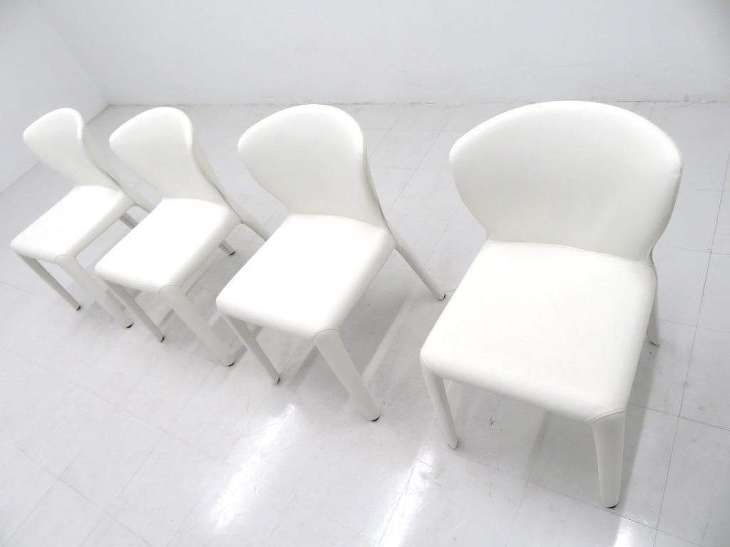 展示品　カッシーナ　総本革　レザー　オラチェア　4脚セット　モダン　高級