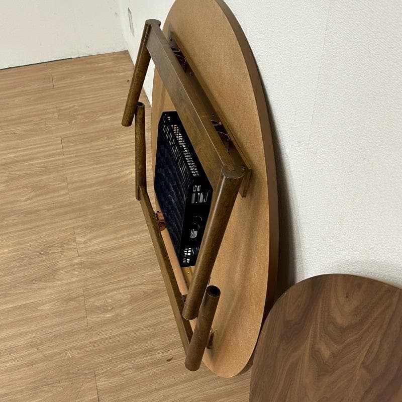 天然木　BIG折れ脚　円型こたつ100WNT【訳あり特価】