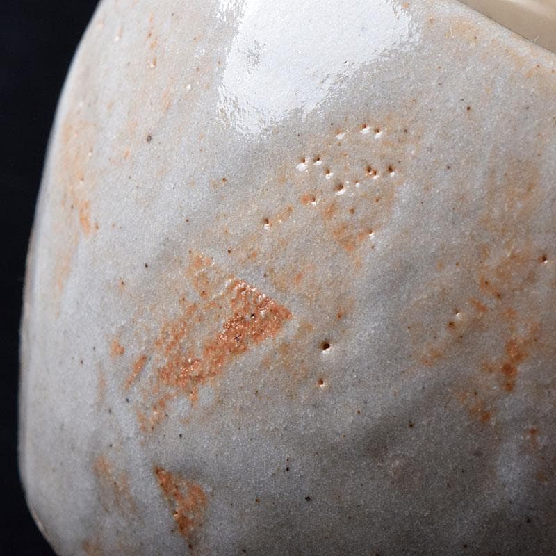 茶道具　人間国宝　荒川豊蔵（無田陶人）作　志野　茶碗　銘木枯　共箱　MR8745