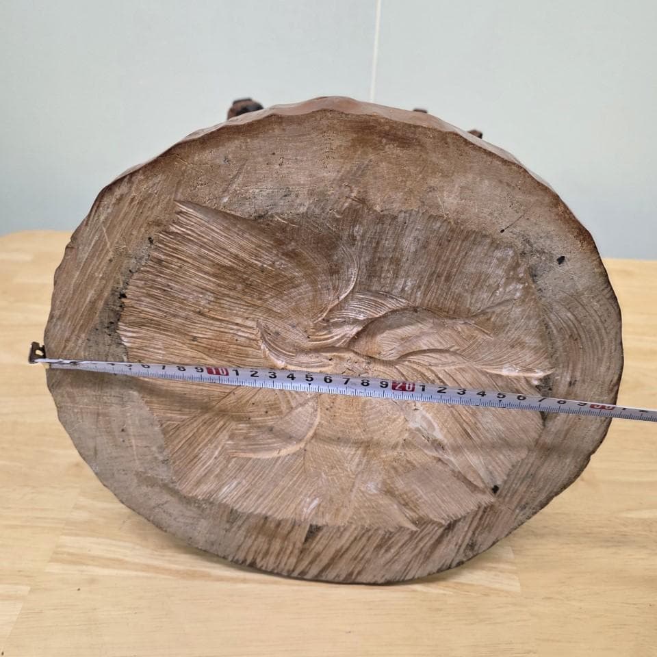 木製クマと魚の彫刻 大 堀井民芸 一刀彫 郷土玩具 農民美術