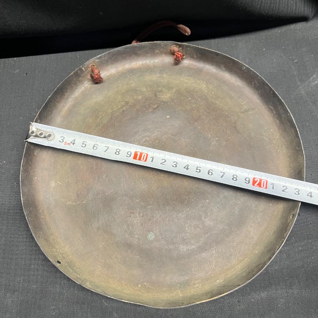 〇Ec右1020 茶道具 ドラ 銅鑼 鳴物 茶事