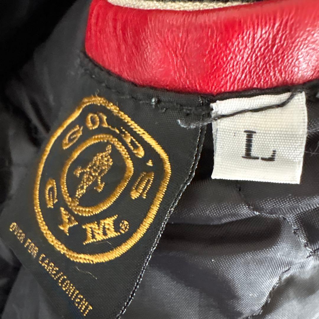 ゴールドジム　スタジャン　gold's gym ジャケット　Lサイズ　ボディビル