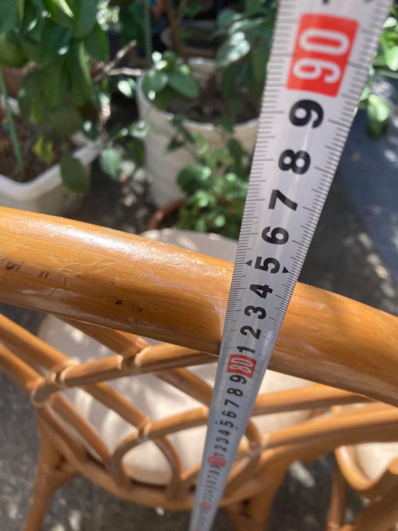 j*y様 ヴィンテージ 高級感ある　ラタン　チェア 2脚　ダイニングチェア 籐家