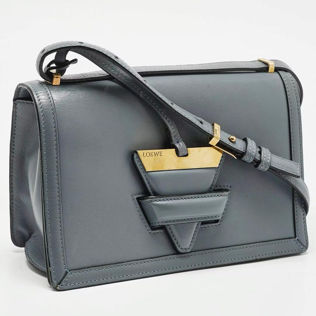 ロエベ　ハンドバッグ　ブルー