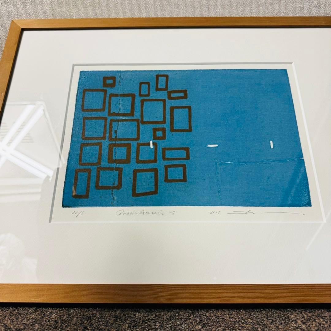 D26美品✨黒木周 版画 クロスグラフ IDEE アート品 おしゃれインテリア