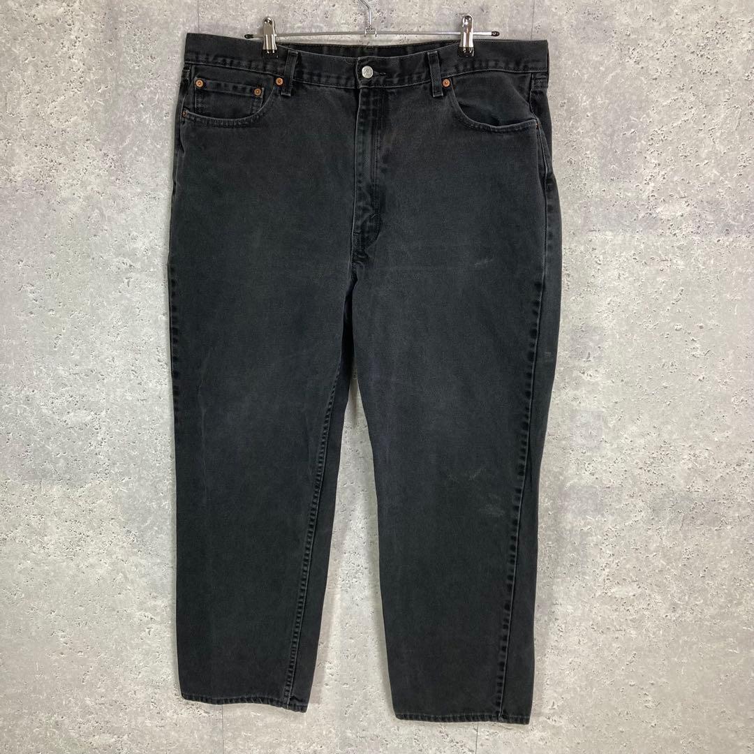 リーバイス550 バギー　ブラックデニム　ジーンズ　ビックサイズW42 L32