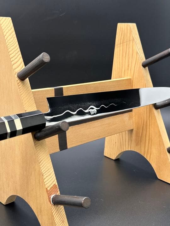 業務用 柳刃 青ニ鋼 尺一 330mm 本霞 全鏡面仕上げ