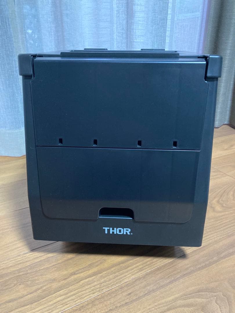 THOR ソー スタッキング シェルフ コンテナ20L フルセット 黒　2個