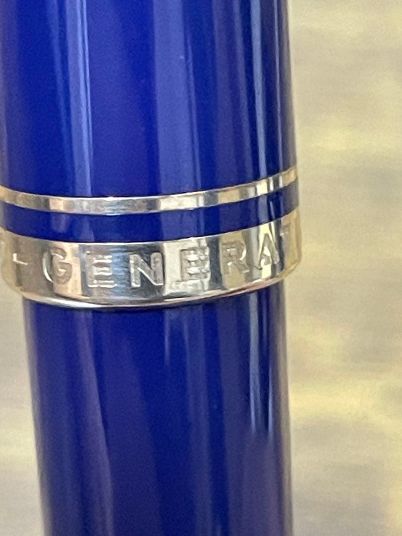 試筆のみ　ジェネレーション　ネイビー　万年筆　14k　中細字　純正ペンケース付