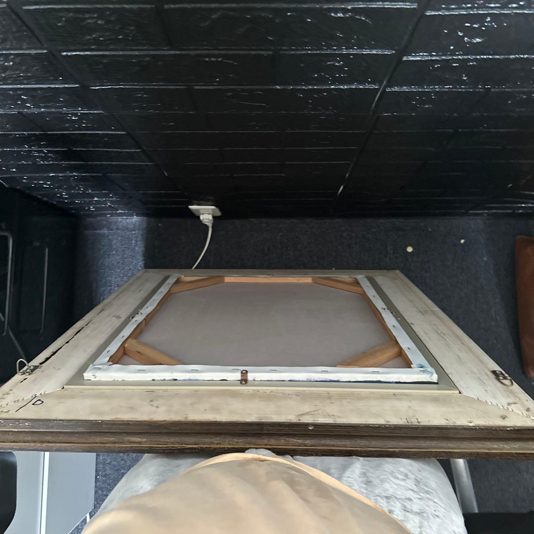 ゴッホ風 夜のカフェテラス 額縁付き 油彩アート 絵画 インテリア