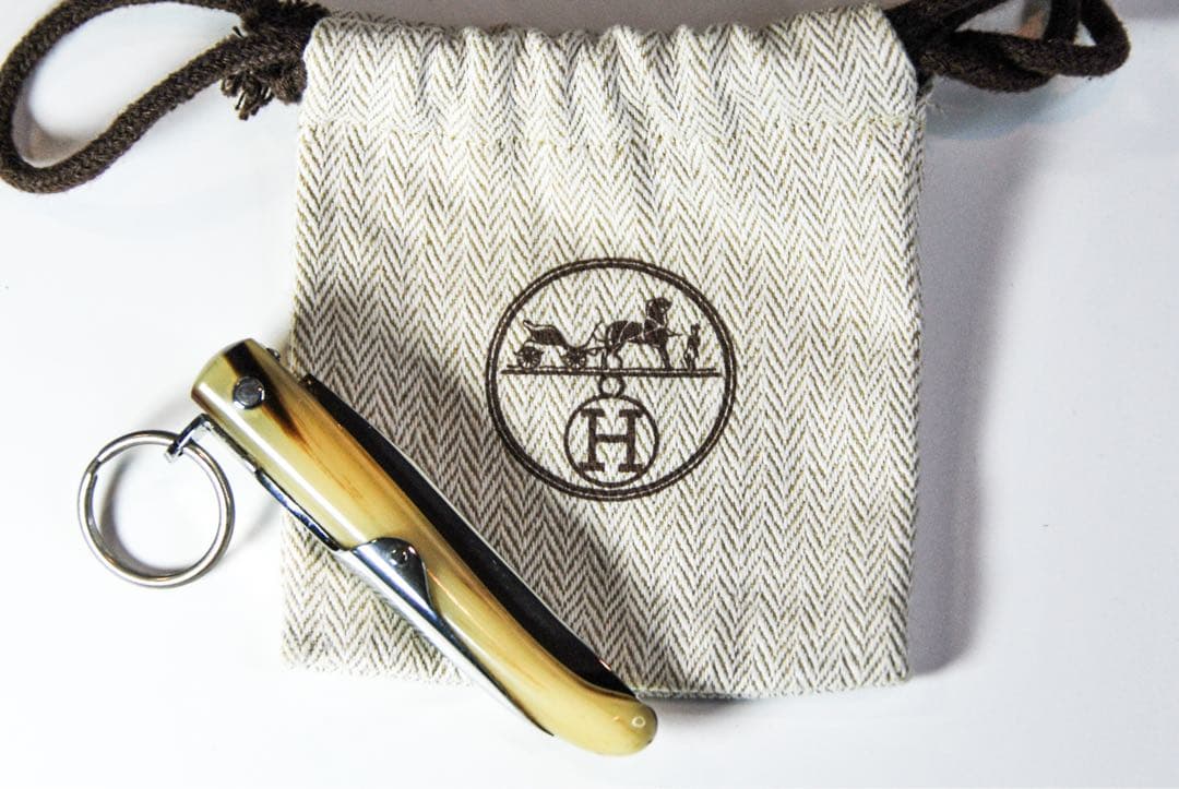 希少品 HERMES エルメス バッファロー フォールディングナイフ
