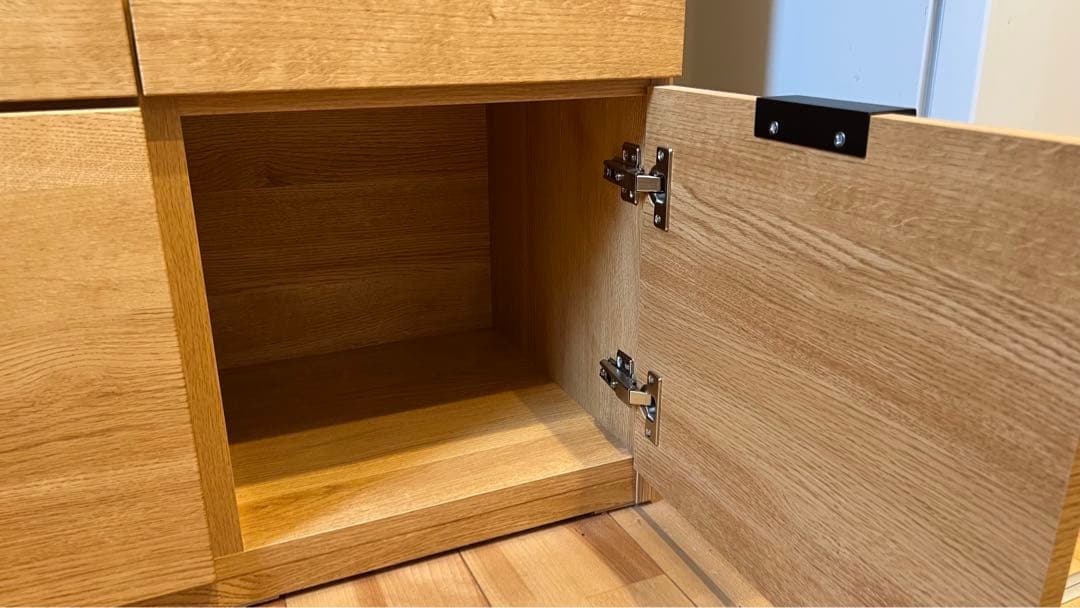 【美品】　キッチンボード エトナ105KB LBR ライトブラウン　食器棚