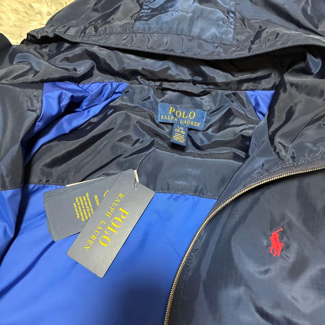 POLO RALPH LAUREN ナイロンジャケット　フーデット　160cm
