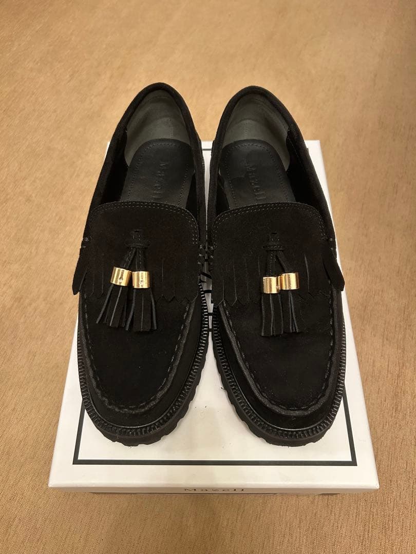 Mazellフリンジ付きスエードローファー