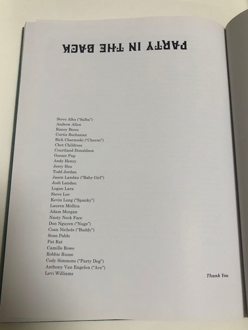 TINO RAZO 写真集　\" PARTY IN THE BACK \"