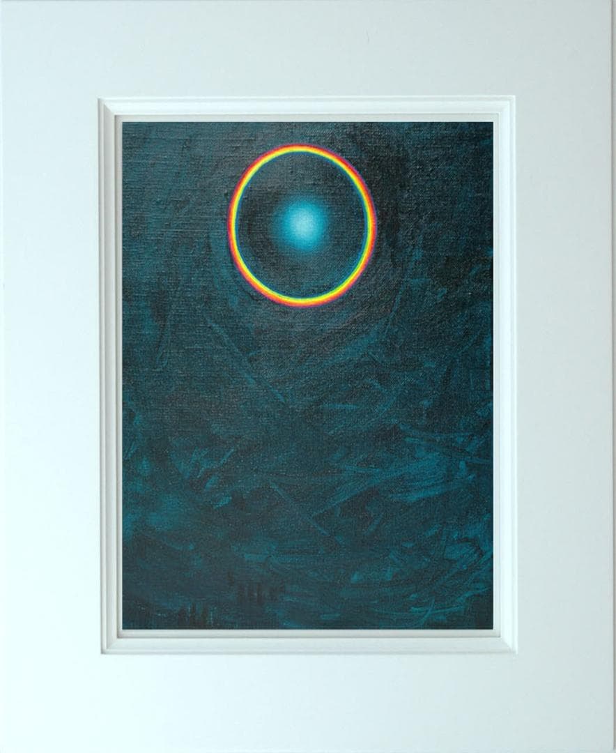油絵 菅家令子 絵 絵画インテリア額付(薄青緑)F3-GB62023 風景祈希望