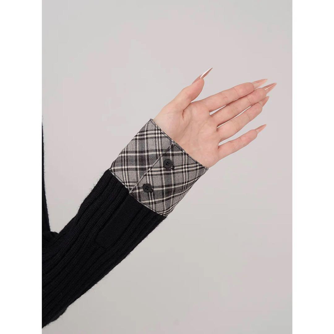 新品タグ付 ダーリッチ グレー レイヤードライクニットミニワンピース フリー