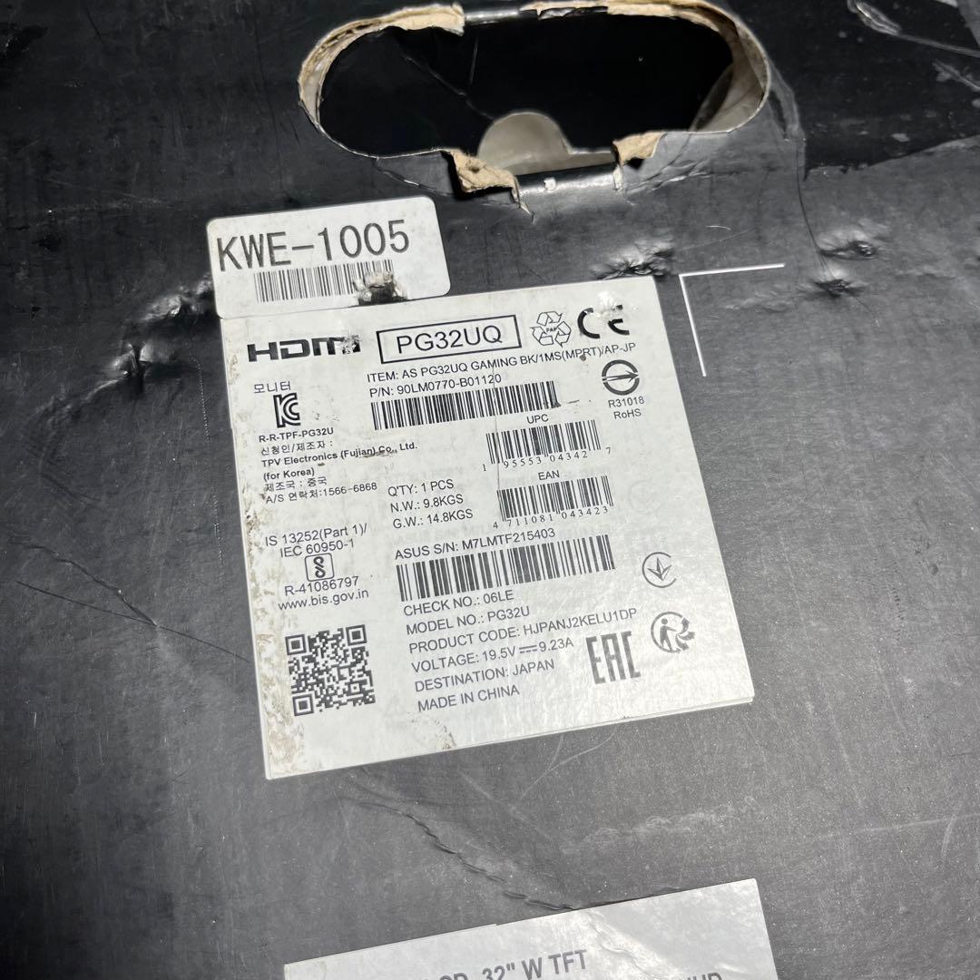 ディスプレイ・モニター本体 ASUS ROG Swift PG32UQ