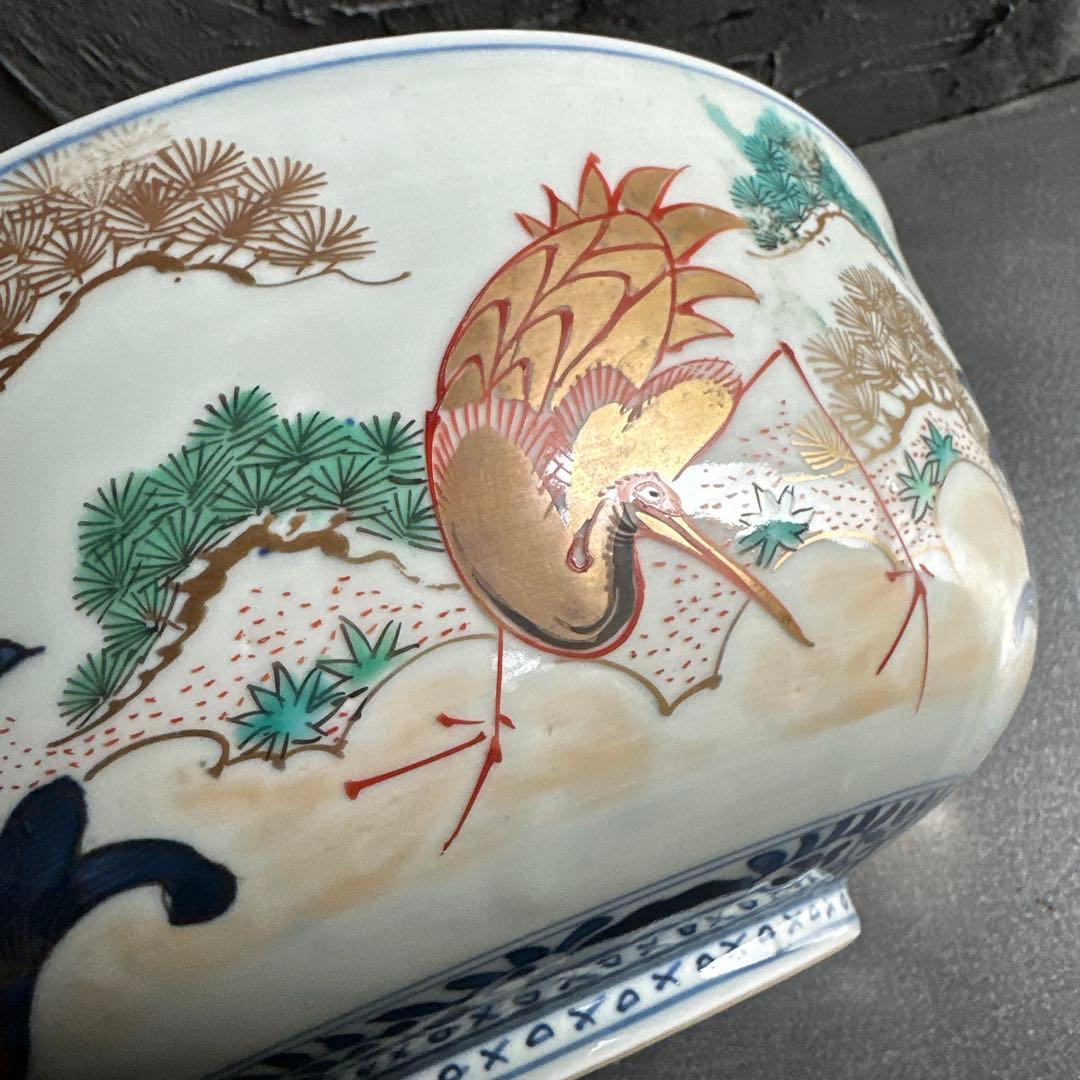 お値下げ‼️伝統的な日本の絵柄　古伊万里　松竹梅　大鉢