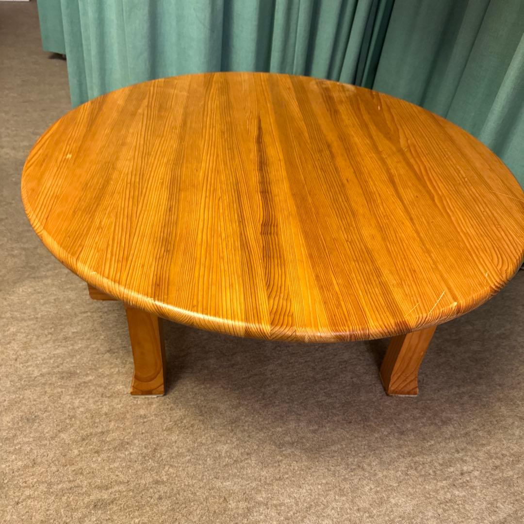 ちゃぶ台　九州産杉無垢材を使った安心な丸座卓