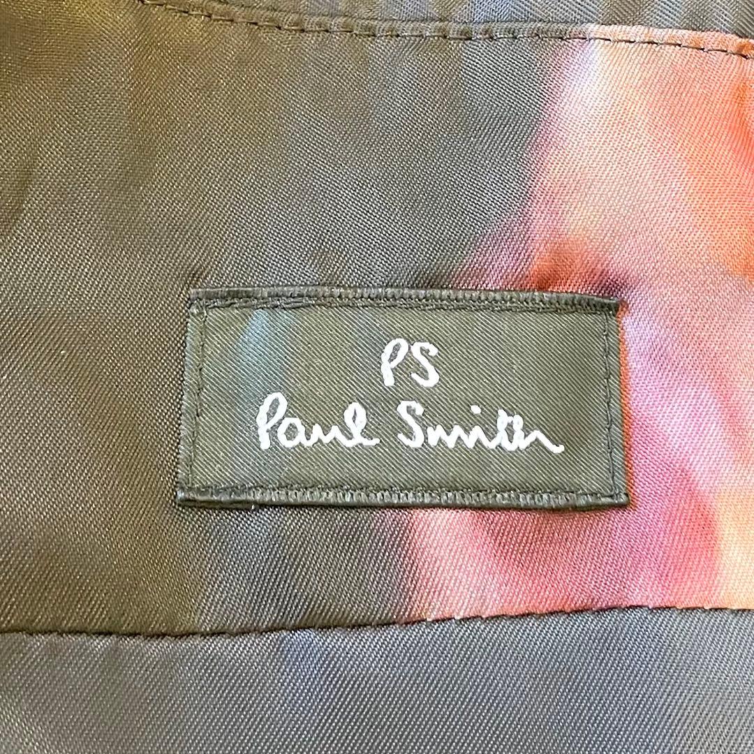 美品✨ポールスミス カシミヤ混 ロングコート ベルト ブラック 総裏地 フラワー