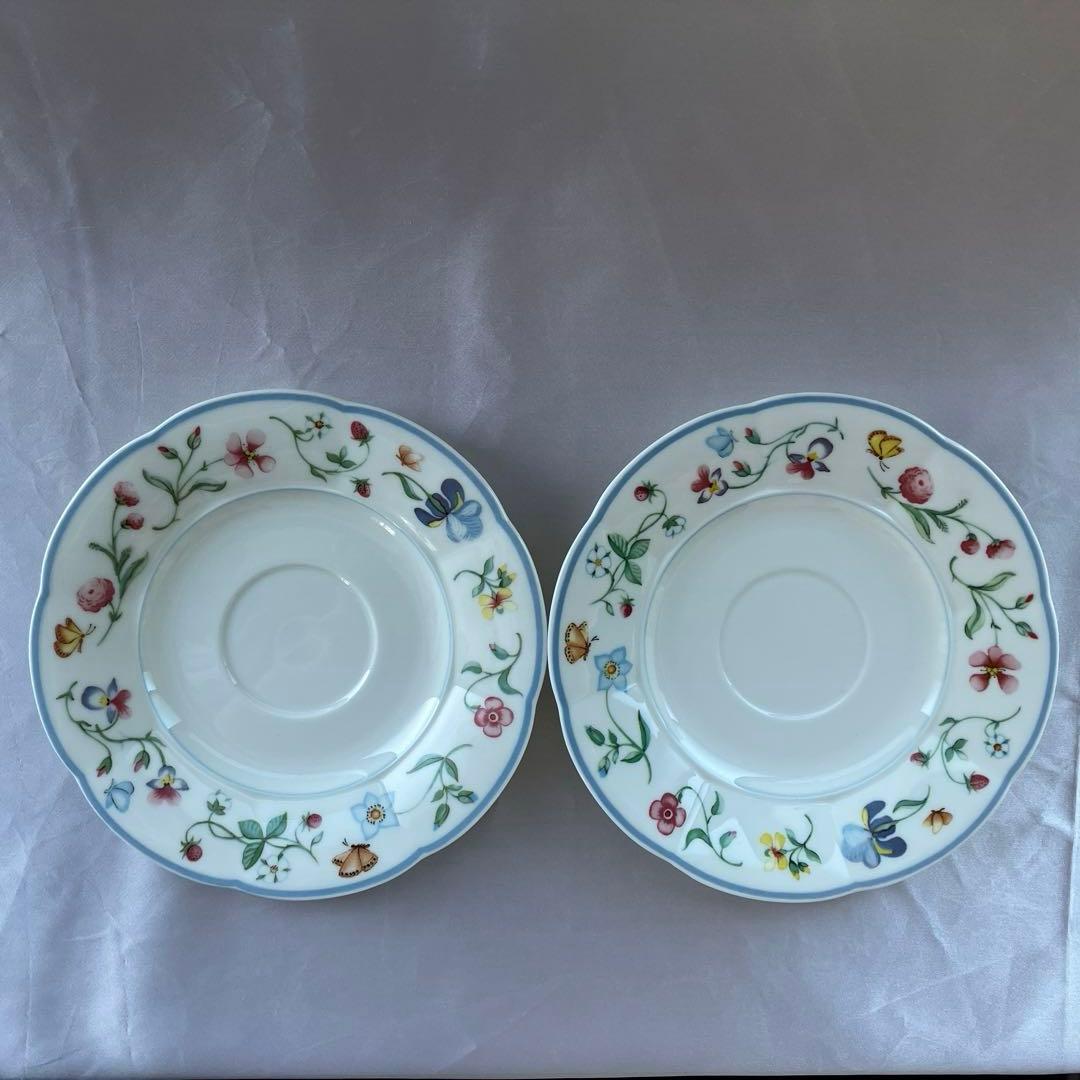 ビレロイ&ボッホ　マリポーサ カップ&ソーサーとプレート2種類の2セット