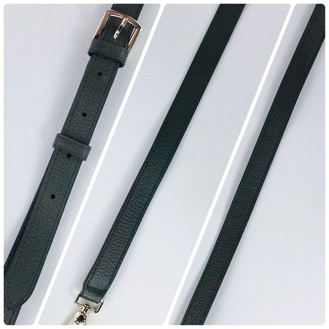 極美品 FURLA フルラ ダフネ 2way ショルダーバッグ レザー カーキ