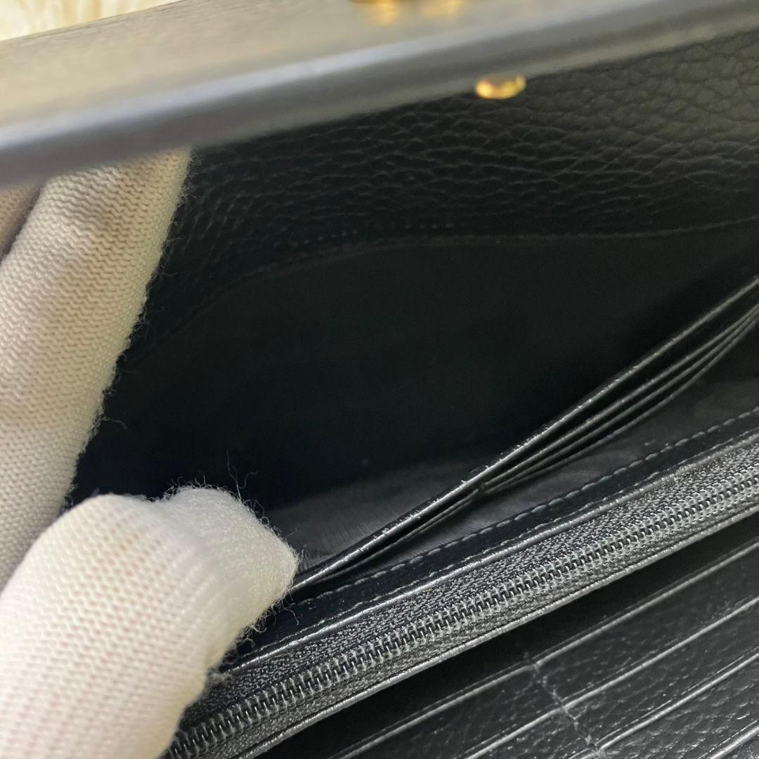 ✨GUCCI✨ 長財布　GGマーモント ツートンカラー ブラック