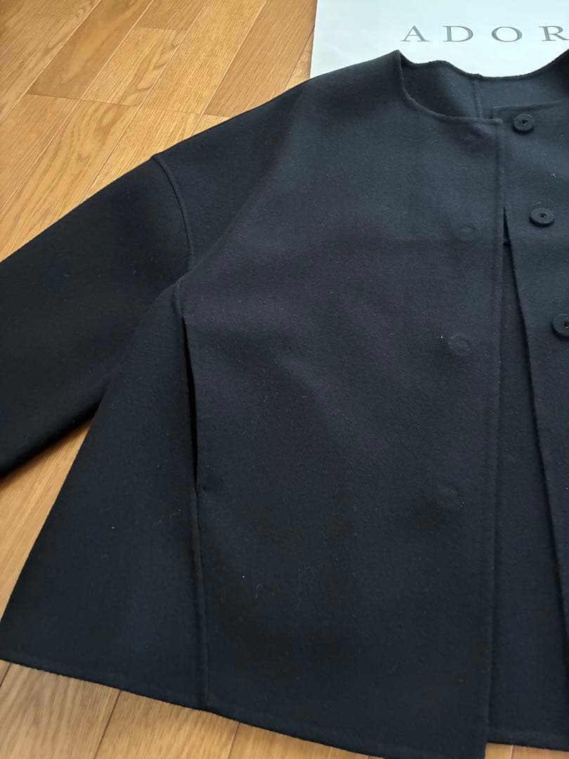 ADOREアドーア ライトリバーノーカラージャケット✨