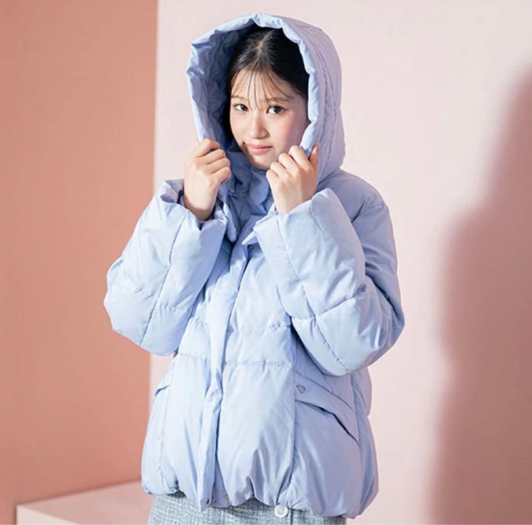 未使用メゾピアノジュニア 【撥水】暖かポケット リサイクルダウンブルゾン 150