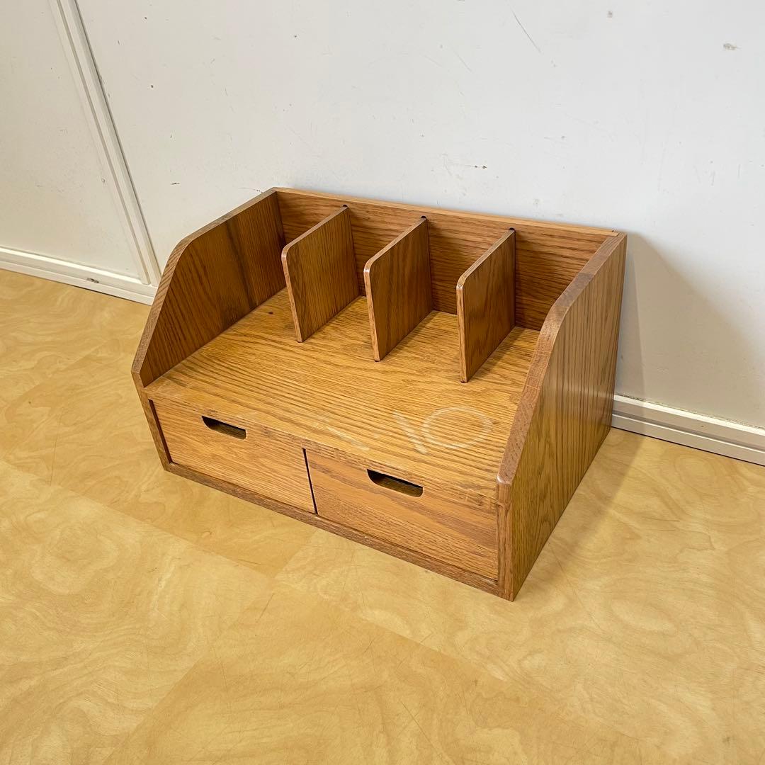 本立て 本棚 卓上ブックスタンド デスク収納 引き出し 木製ラック 北欧スタイル