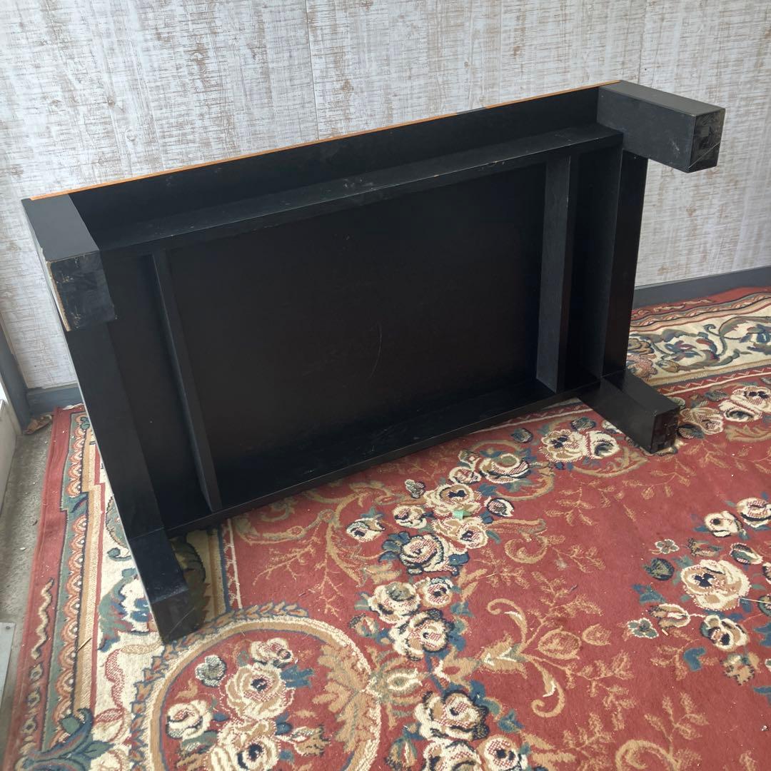 昭和レトロ 一点物 一枚板風テーブル 木製 座卓 古家具 ビンテージ 大型