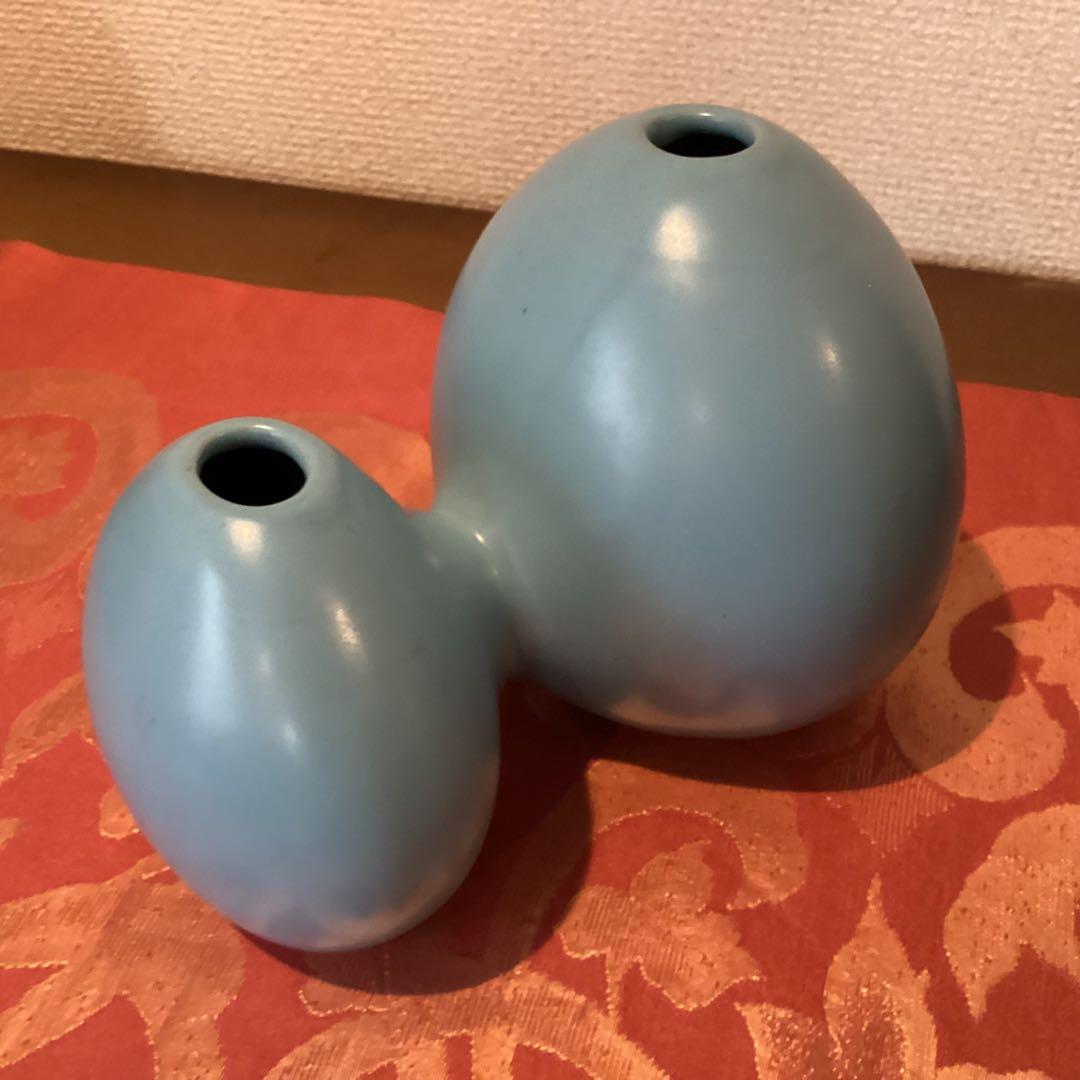 草月花器　勅使河原蒼風　ブルー、ブラック、イエロー　三色セット