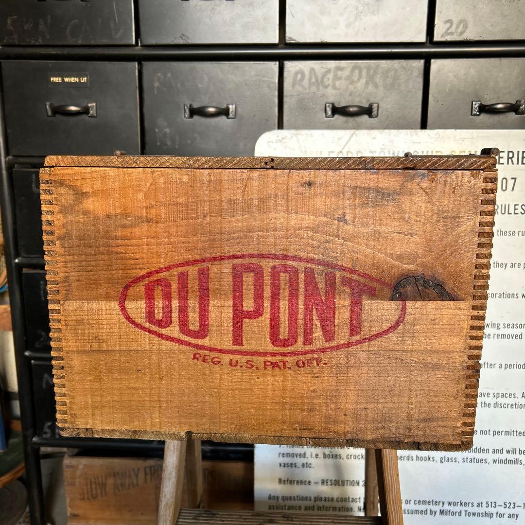 ヴィンテージ DuPont 爆薬用 木箱 EXTRA DYNAMITE 蚤の市