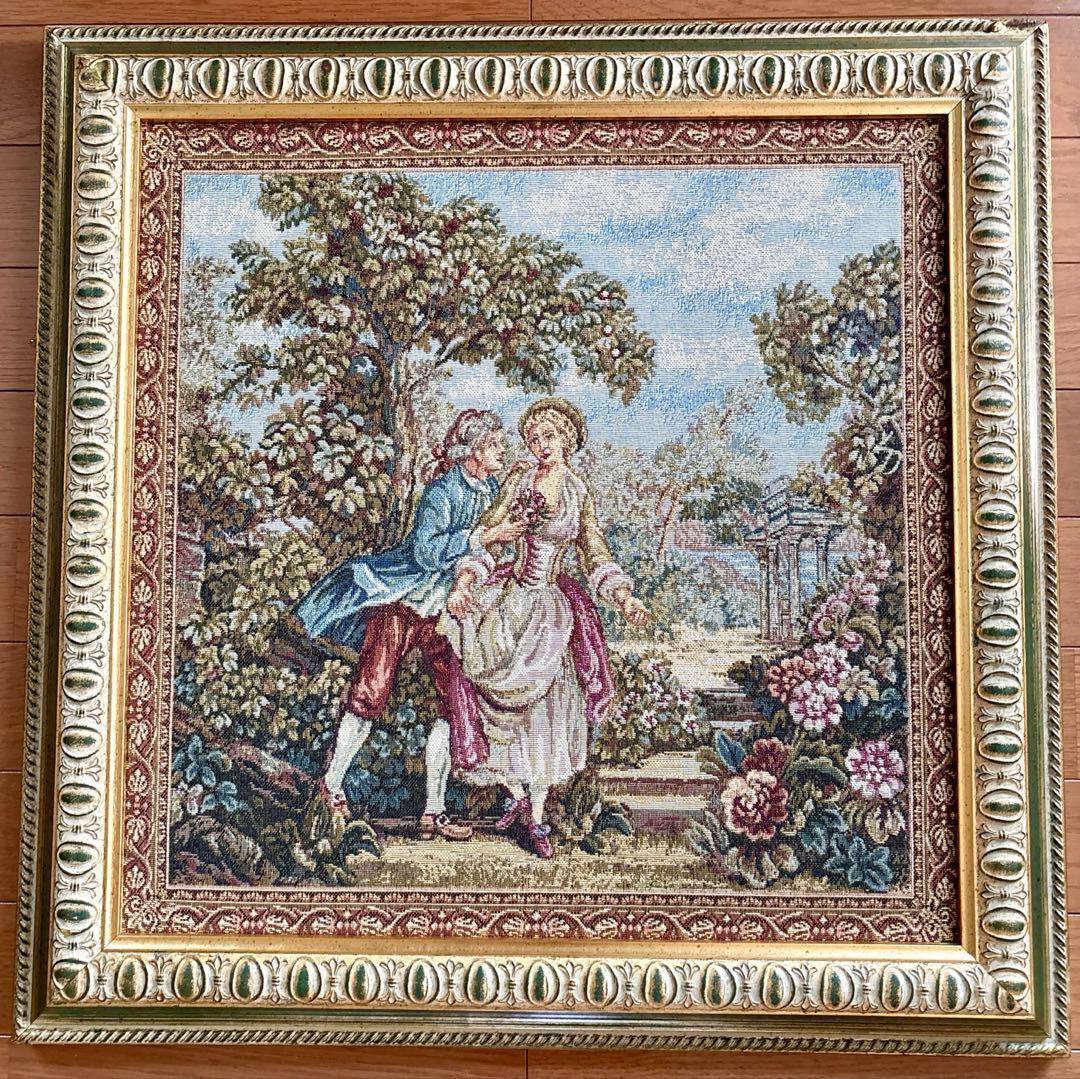 イタリア製　ゴブラン織　絵画