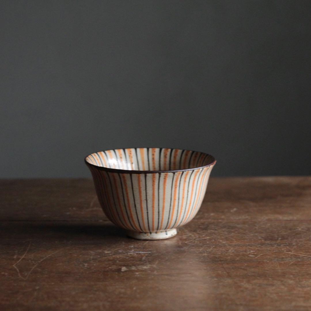 瀬戸 麦藁手 茶碗 江戸後期 茶道具 古美術 古道具 アンティーク