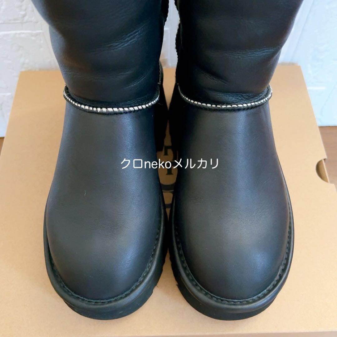 UGGアグ　ESMEE LEATHER BOOT ミディアムボアブーツ