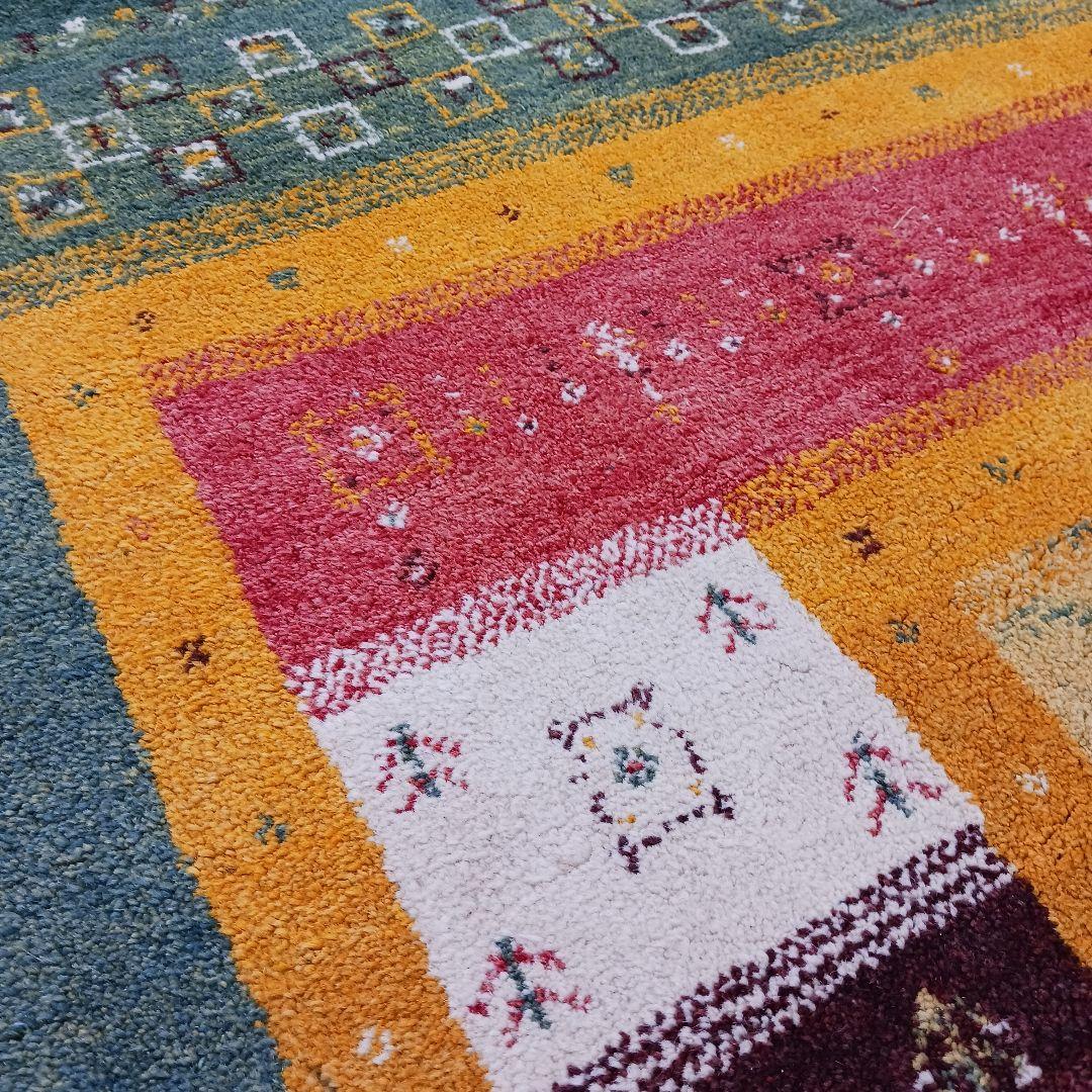 Y2874 ペルシャ絨毯 ギャッペ SHIRZA シラーズ産 ウール100％