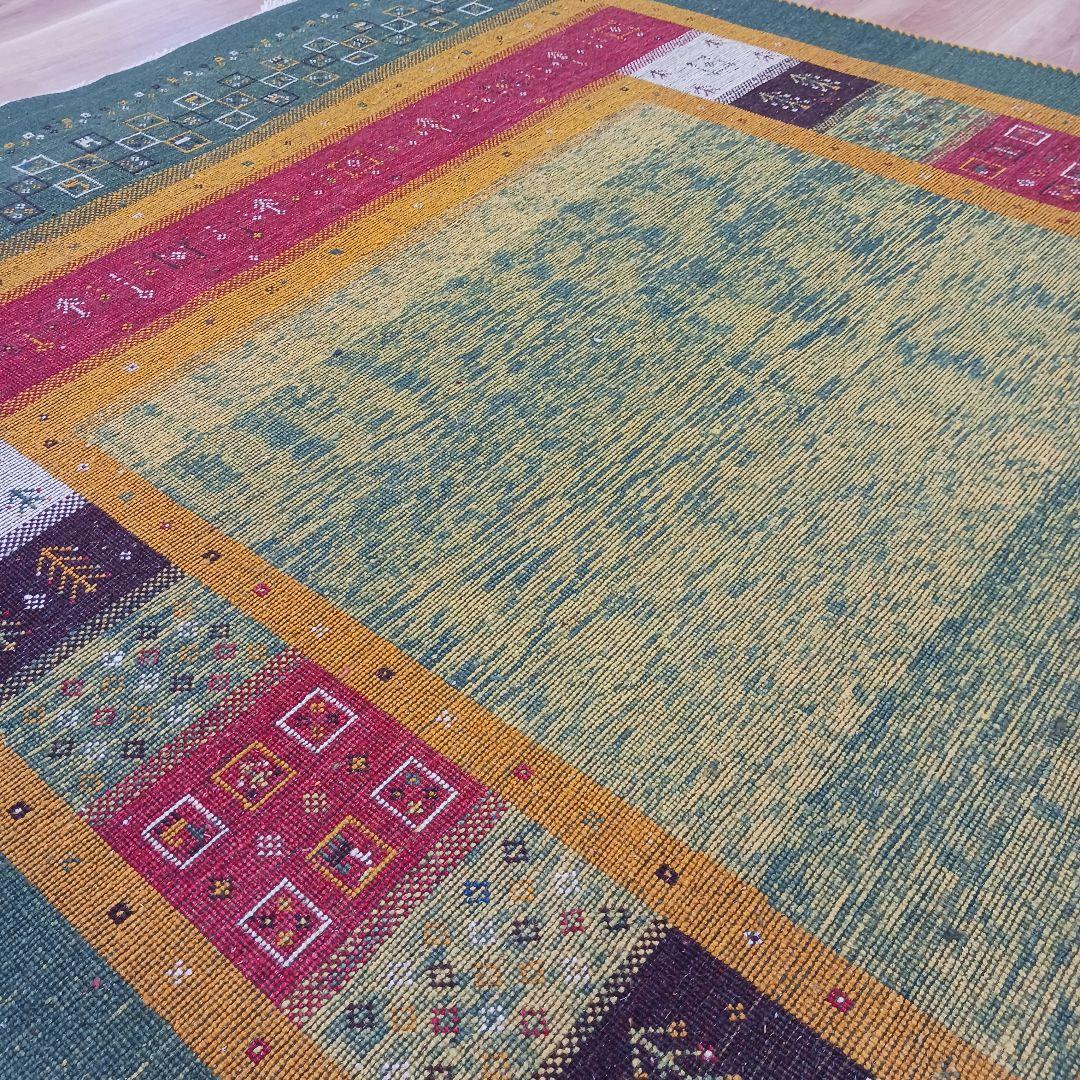 Y2874 ペルシャ絨毯 ギャッペ SHIRZA シラーズ産 ウール100％